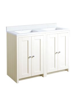 Tavistock Lansdown 1200mm Floorstanding 4 Door Vanity Unit with Double Basin