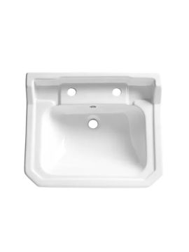 Vitoria 605mm 2 Tap Hole Ceramic Basin