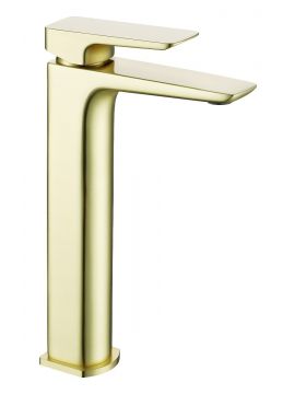 Satalo Tall Mono Basin Mixer Brushed Brass