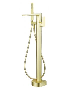 Satalo Freestanding Bath Shower Mixer Brushed Brass