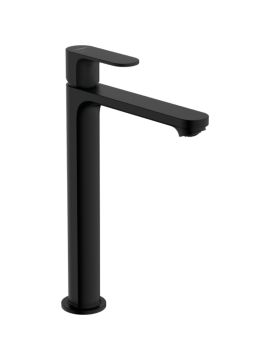 Hansgrohe Rebris S Single Lever Basin Mixer Tap 240 CoolStart for Washbowls with Pop-Up Waste Set Matt Black
