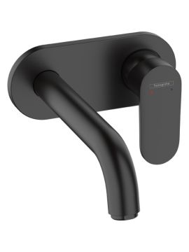Hansgrohe Vernis Blend Single Lever Basin Mixer Tap for Concealed Installation Wall-Mounted with Spout 20,7 cm Matt Black