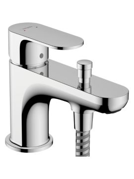 Hansgrohe Rebris S Single Lever Bath and Shower Mixer Monotrou Tap with 2 Flow Rates Chrome