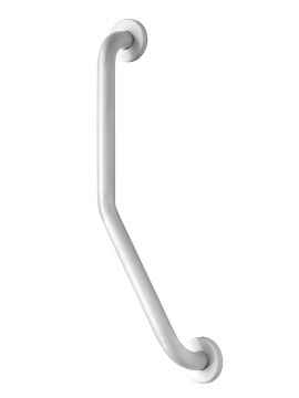 Stainless Steel Angled Grab Bar White 600mm
