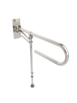 Fold Away Hand Rail With Drop Leg Stainless Steel