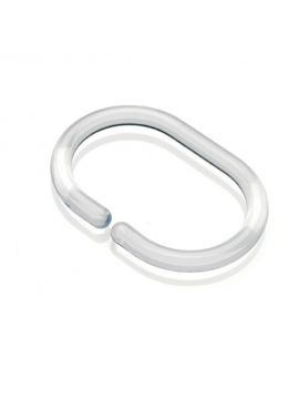 C-Shaped Curtain Rings Clear 12Pk