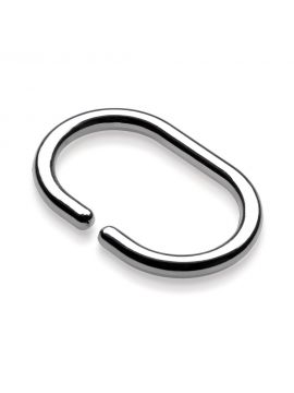C-Shaped Curtain Rings Chrome 12Pk