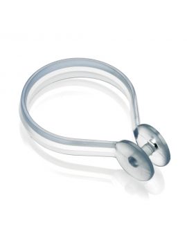 Button Curtain Rings Clear 12Pk