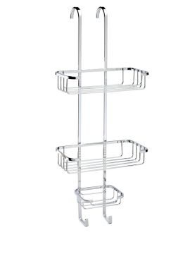 Screw to Wall Storage Three Tier Basket Chrome