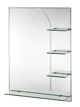 Hang 'n' Lock Brampton Rectangular Mirror with Shelves