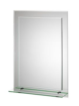 Hang 'n' Lock Devoke Rectangular Double Layer Mirror with Shelf