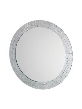 Hang 'n' Lock Meadley Circular Mirror With Mosaic Border