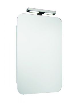 Hang 'n' Lock Medway Illuminated Cabinet Stainless Steel with Mirrored Door