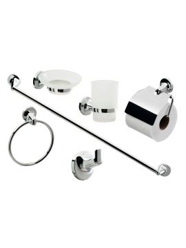 Florence 6 Piece Bathroom Accessory Pack Chrome