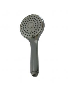 Aqualux Three Function Slide Operation Slimline 100mm Diameter Shower Handset Chrome with Grey Face