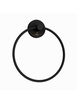 Jaquar Opal Prime Towel Ring Matt Black