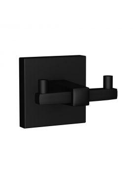 Jaquar Kubix Prime Double Robe Hook Matt Black