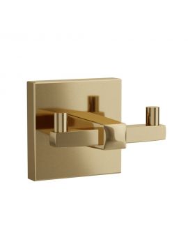 Jaquar Kubix Prime Double Robe Hook Gold Dust
