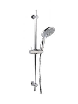 Equate Deluxe Round Slide Rail & Adjustable Handset Kit Chrome