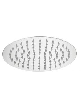 Equate Standard Round Slimline 200mm Diameter Shower Head Chrome