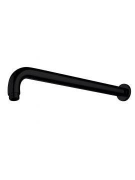 Equate Round Wall Mounted Shower Arm Matt Black 305mm