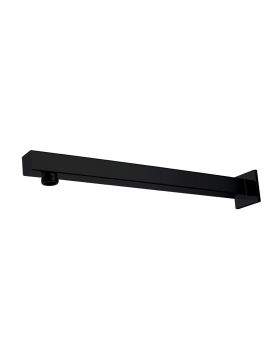 Observa Square Wall Mounted Shower Arm Matt Black 350mm