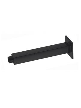 Observa Square Ceiling Mounted Shower Arm Matt Black 180mm