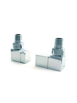 Corner Manual Square Chrome Radiator Valve