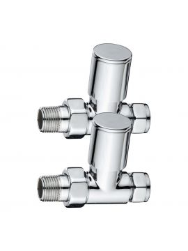 Straight Manual Round Chrome Radiator Valve