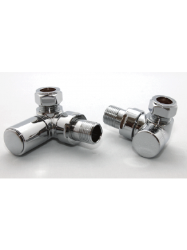 Corner Manual Round Chrome Radiator Valve