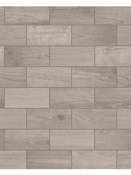 Contour Wooden Tile Brown Wallpaper