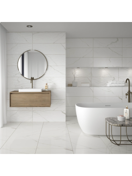 Serrata Gloss Ceramic Wall Tiles 300 x 900mm