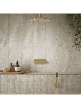 Eramo White Mosaic Matt Mosaics Wall and Floor Tiles 300 x 300mm