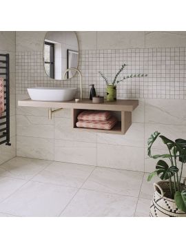 Eramo White Mosaic Matt Mosaics Wall and Floor Tiles 300 x 300mm