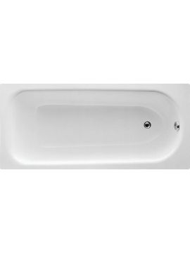 Standard Steel Single Ended Bath 2TH White