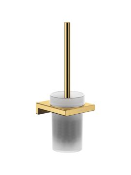 Hansgrohe AddStoris Q Toilet Brush Holder Wall-Mounted Polished Gold Optic