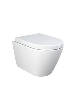 RAK Resort Wall Hung Rimless Toilet with Soft Close Sandwich Seat Hidden Fixations