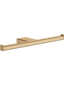 Hansgrohe AddStoris Q Double Toilet Paper Holder Brushed Bronze