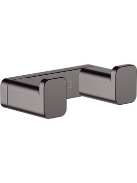 Hansgrohe AddStoris Q Double Towel Hook Brushed Black Chrome