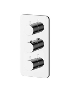 RAK Blade Triple Outlet Thermostatic Concealed Valve Chrome