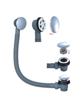 RAK Click Clack Easy Clean Bath Waste Chrome