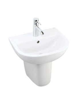 RAK Compact 450 Half Pedestal Washbasin 1 Tap Hole