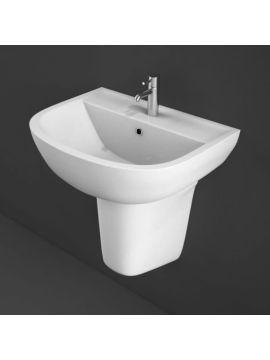 RAK Compact 550 Half Pedestal Washbasin 1 Tap Hole