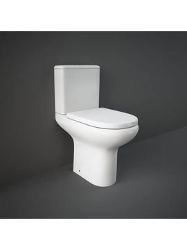 RAK Compact Close Coupled Open Back Comfort Height Toilet with Wrap Over Seat