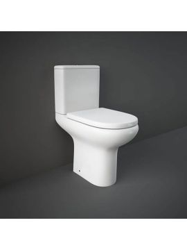 RAK Compact Close Coupled Open Back Toilet with Wrap Over Seat