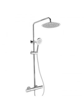 RAK Compact Round Thermostatic Mixer Shower Exposed Chrome