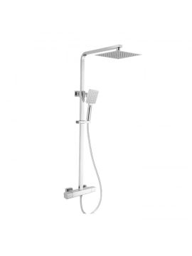 RAK Compact Square Thermostatic Mixer Shower Exposed Chrome