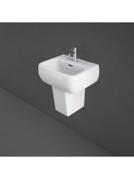 RAK Metropolitan 420 Half Pedestal Washbasin 1 Tap Hole
