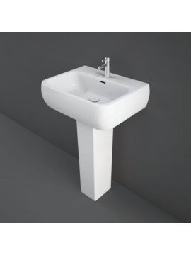 RAK Metropolitan 520 Full Pedestal Washbasin 1 Tap Hole