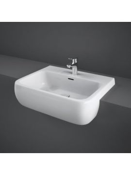 RAK Metropolitan 520 Semi Recessed Washbasin 1 Tap Hole